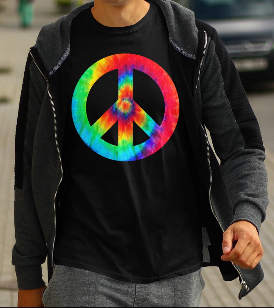 Cool Tie Dye Peace Sign T-Shirt