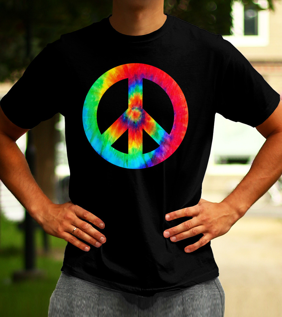 Cool Tie Dye Peace Sign T-Shirt