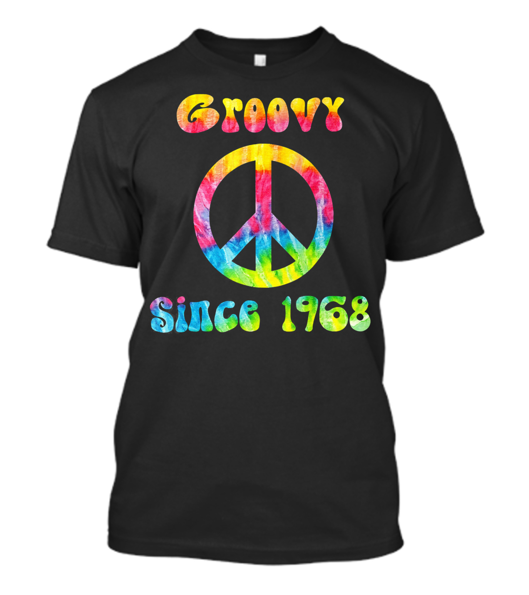 Groovy Peace Sign Tie-Dye Vibes Since 1968 T-Shirt