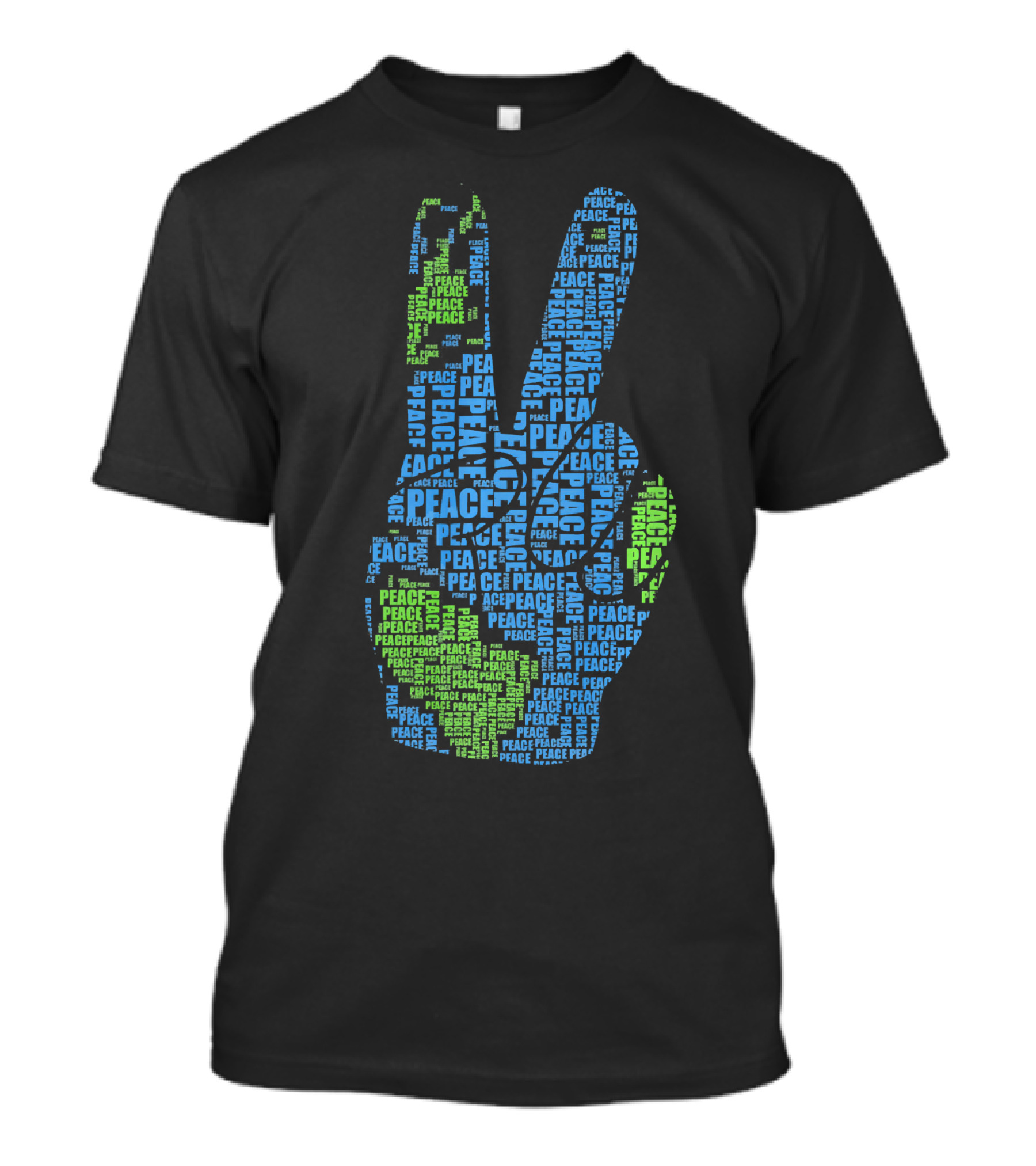 Peace Sign Fingers Hand Earth Love Peace Peace Peace Hippi T-Shirt