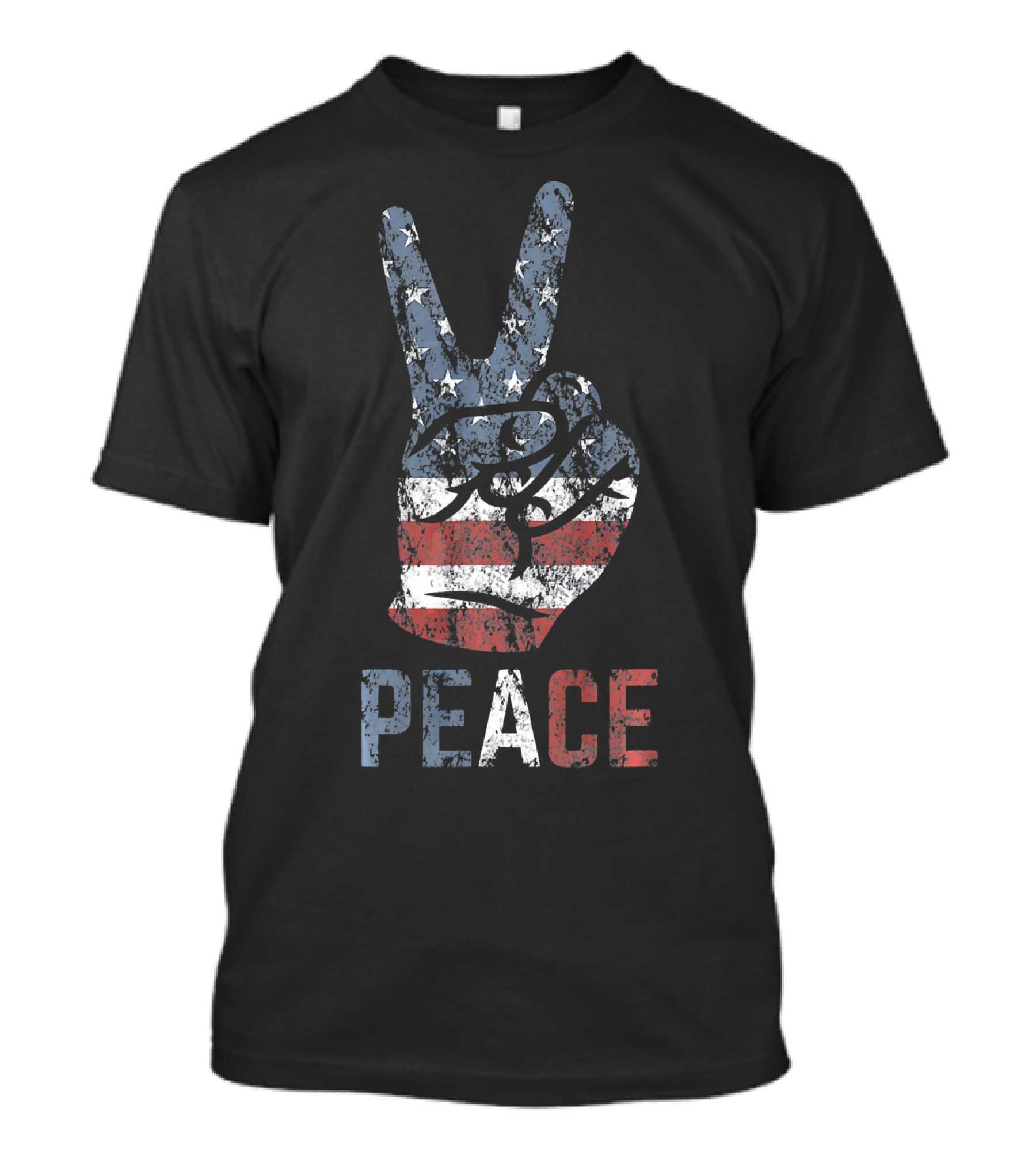 American Flag Peace Sign USA T-Shirt