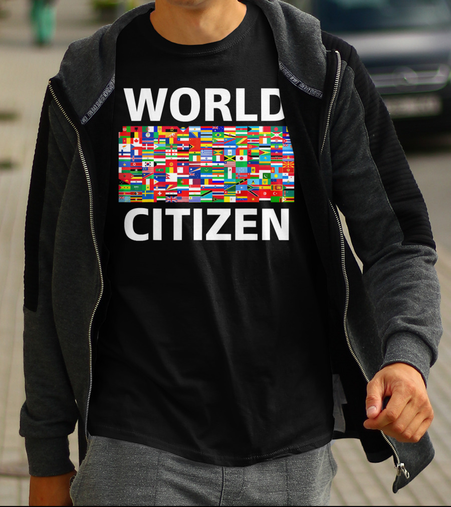World Citizen Multinational Flags Equality Unity T-Shirt