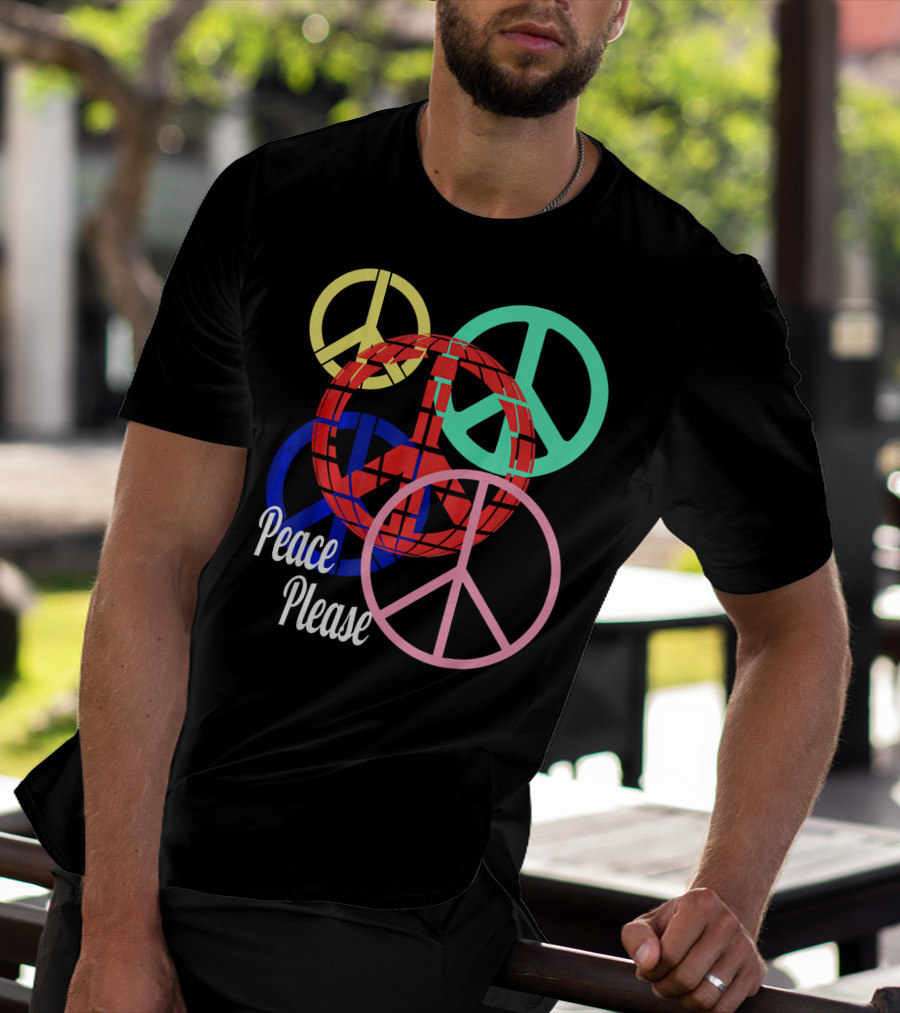 Peace Please Multicolor Peace Symbols T-Shirt