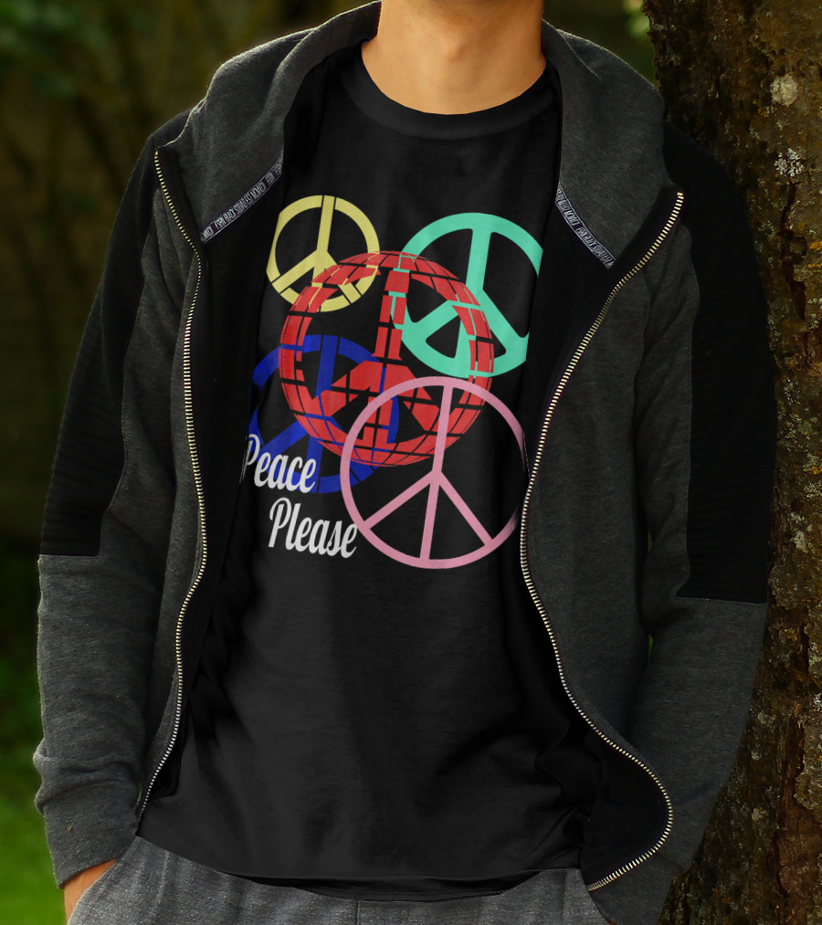 Peace Please Multicolor Peace Symbols T-Shirt