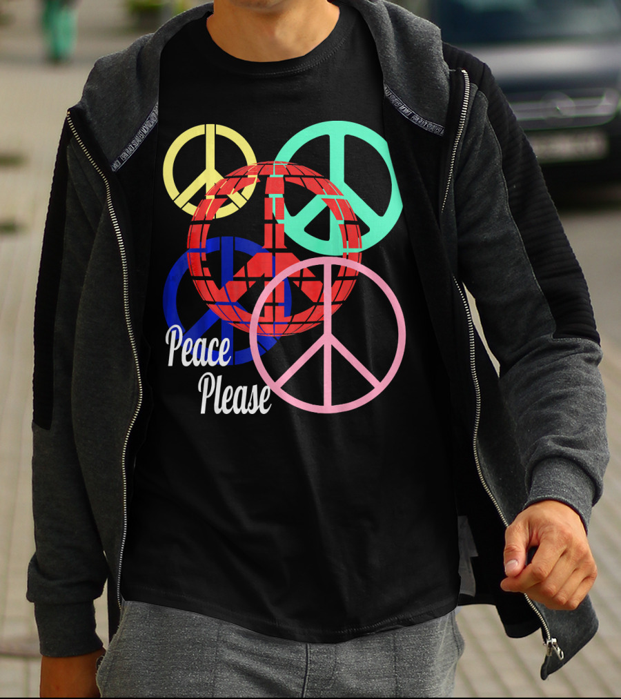 Peace Please Multicolor Peace Symbols T-Shirt