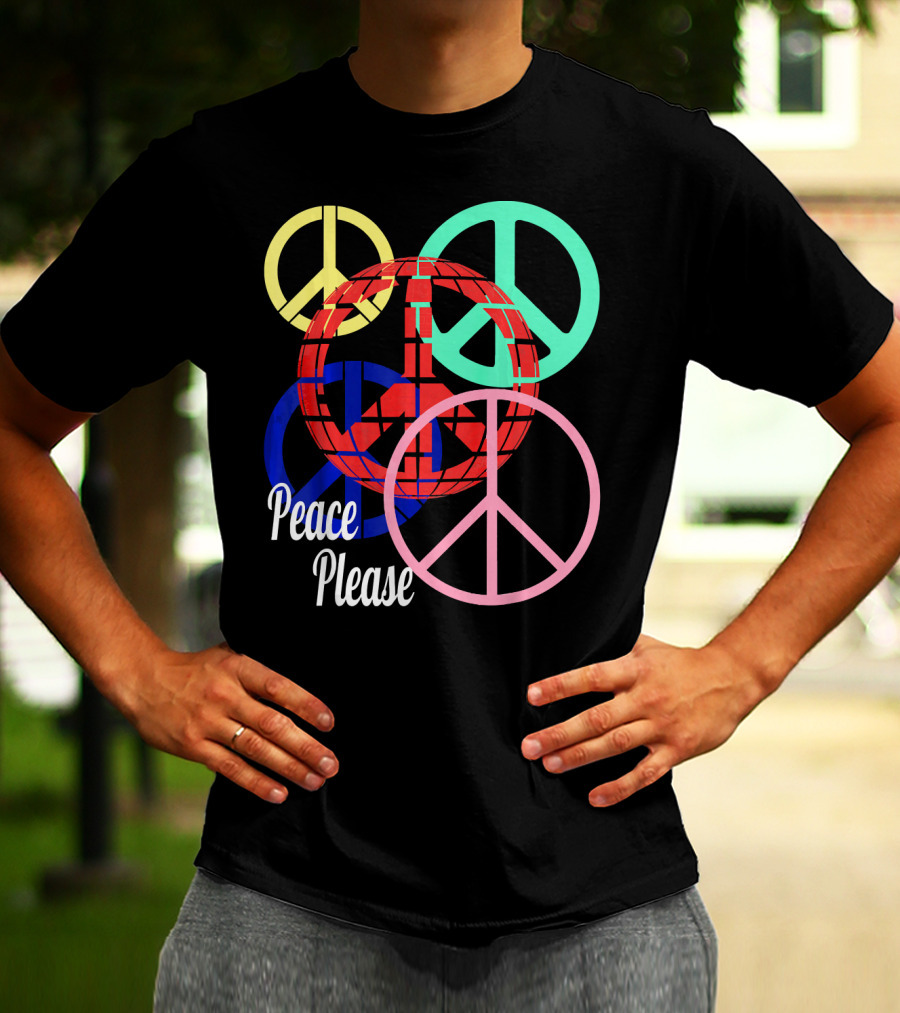 Peace Please Multicolor Peace Symbols T-Shirt
