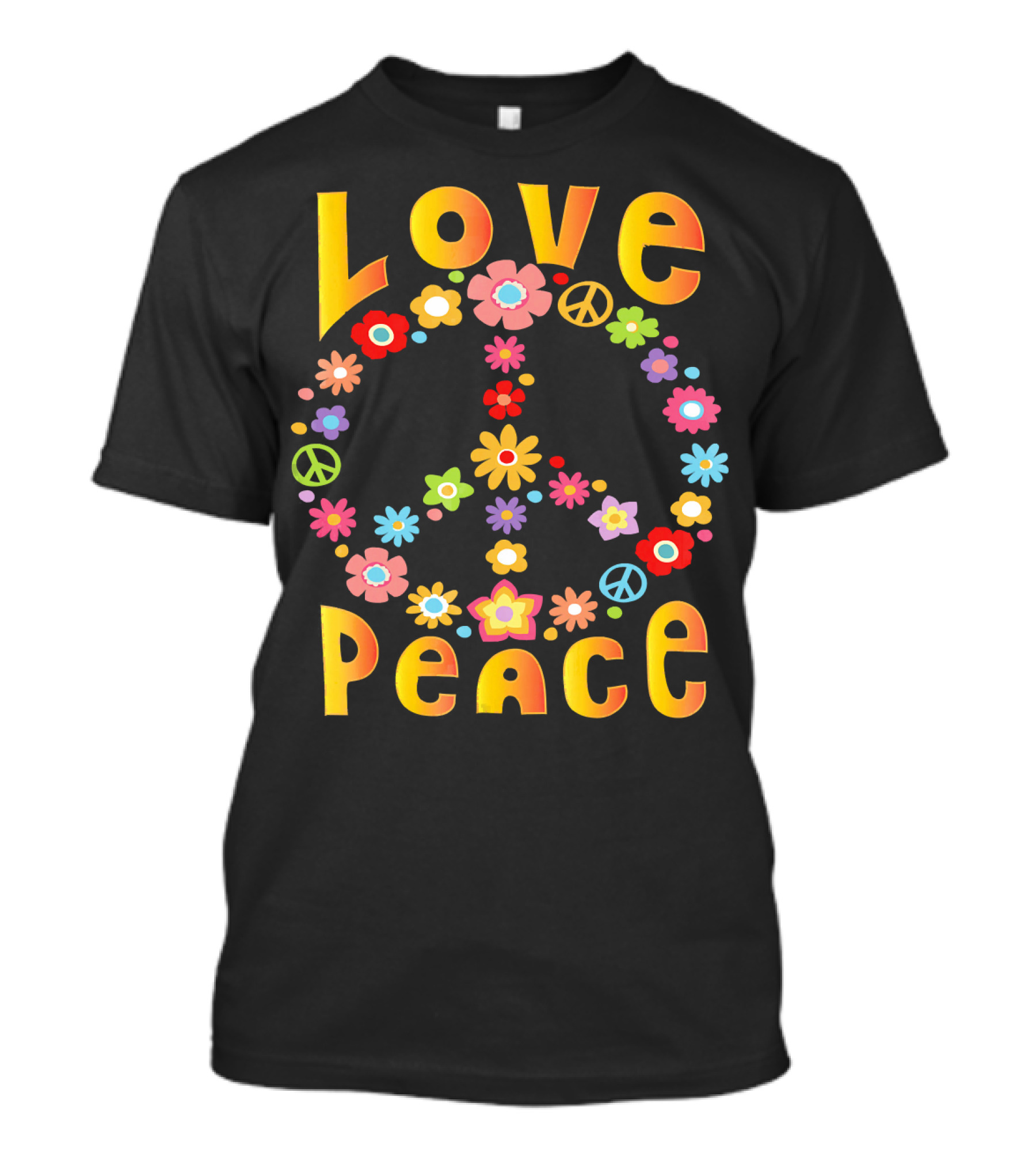 Love Peace 60s Flower Power Hippie Freedom T-Shirt