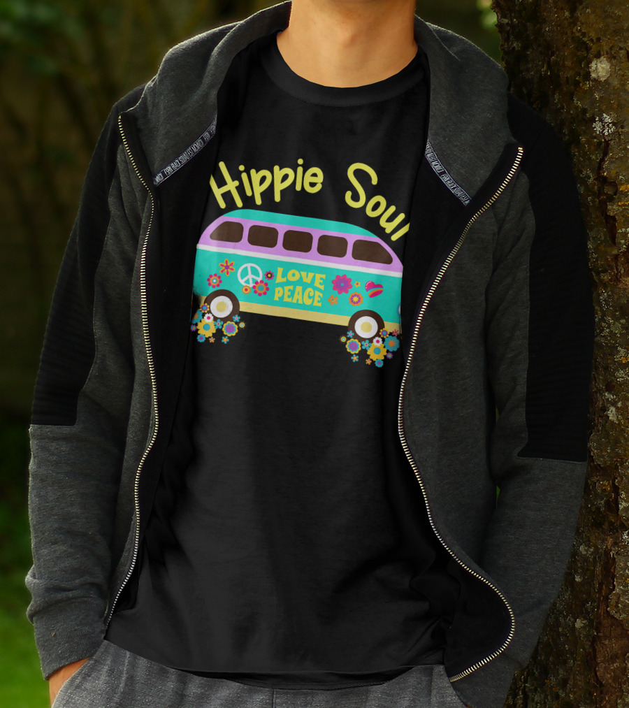 Hippie Soul Love Peace Retro Van T-Shirt