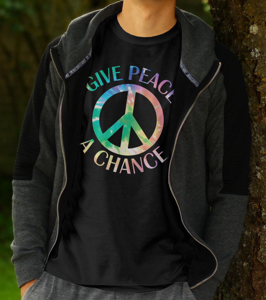 Give Peace A Chance Tie Dye Peace Symbol Iconic T-Shirt
