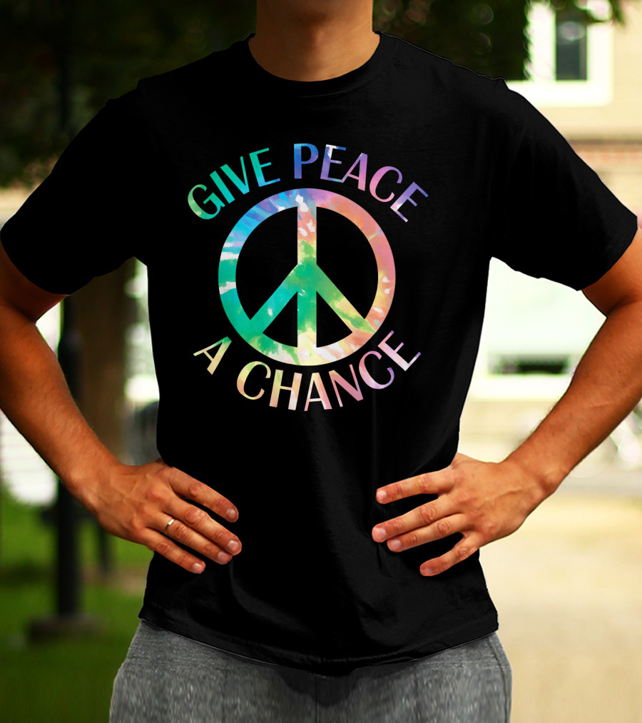 Give Peace A Chance Tie Dye Peace Symbol Iconic T-Shirt