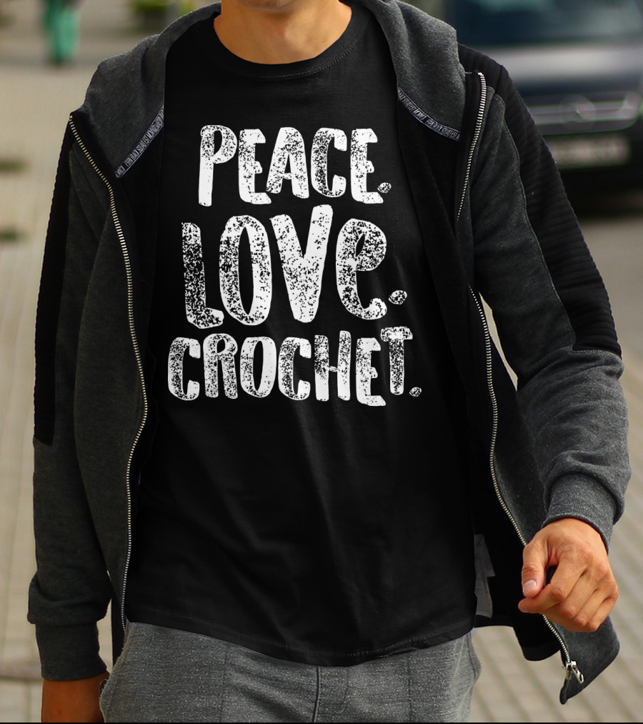 Peace Love Crochet T-Shirt