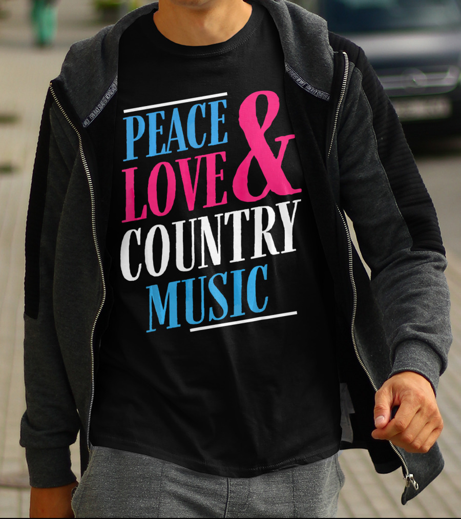PEACE LOVE And COUNTRY MUSIC GIRL T-Shirt