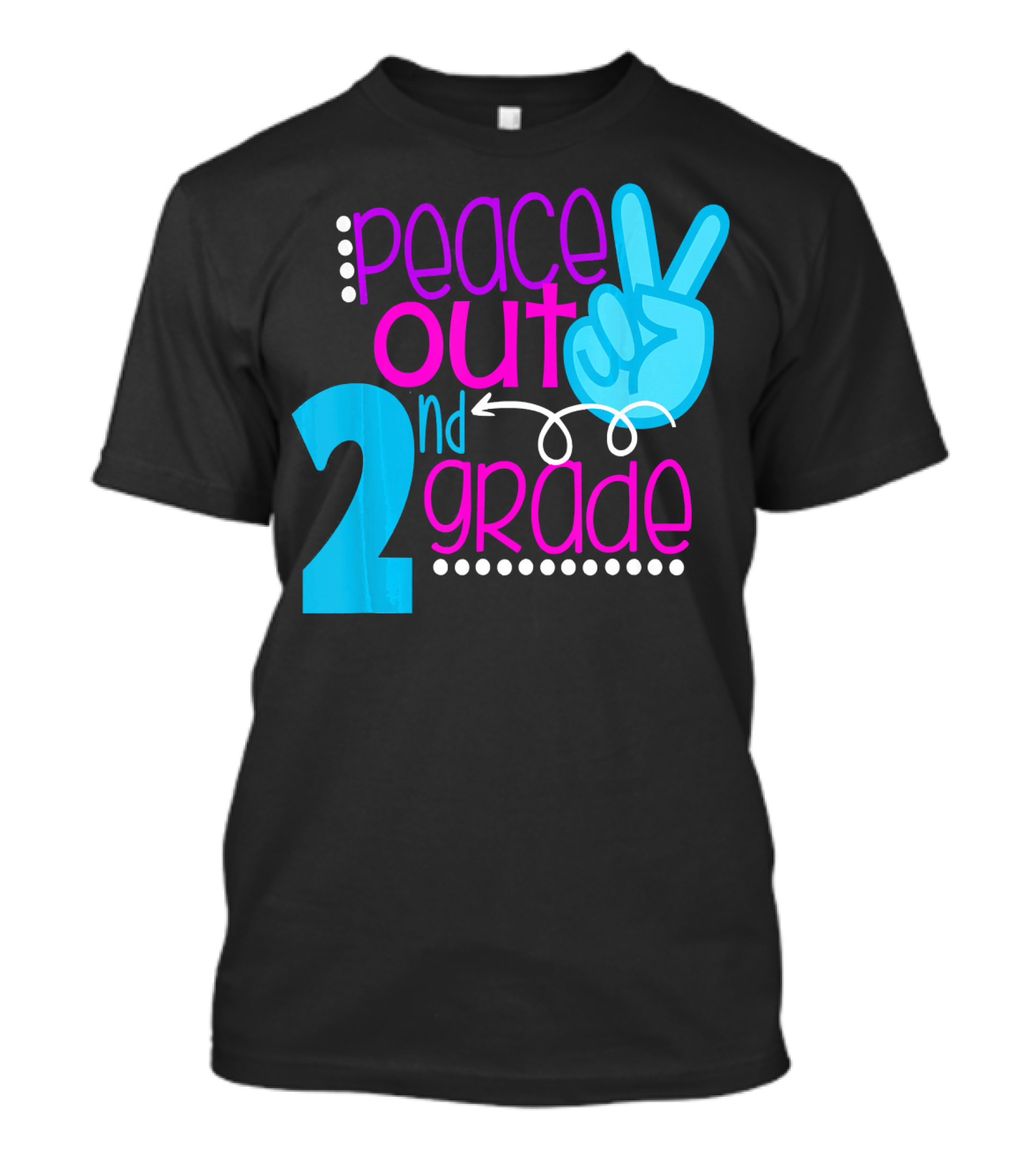 Peace Out 2nd Grade First Day Of School T-Shirt