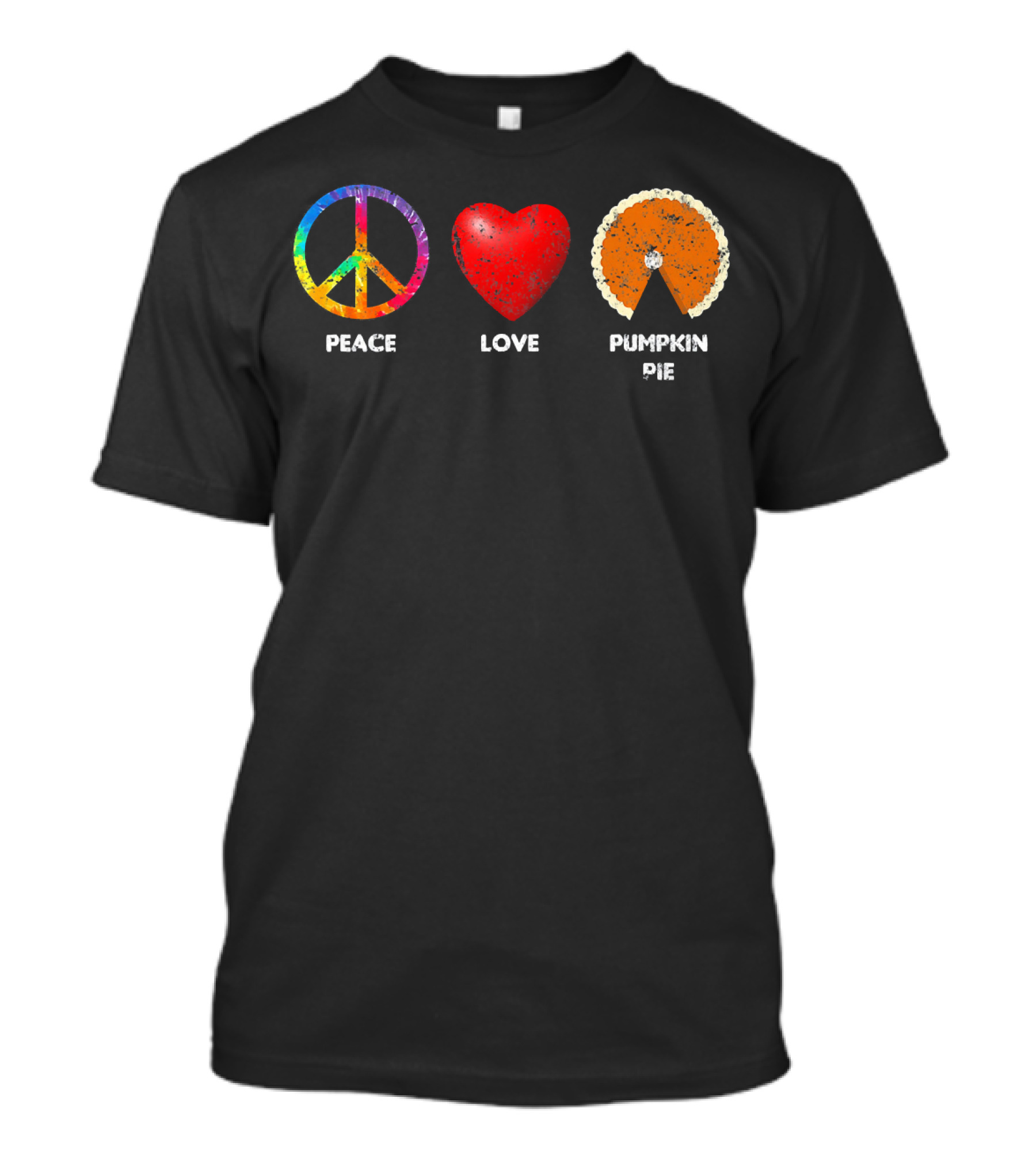 Family Thanksgiving Peace Love Pumpkin Pie T-Shirt