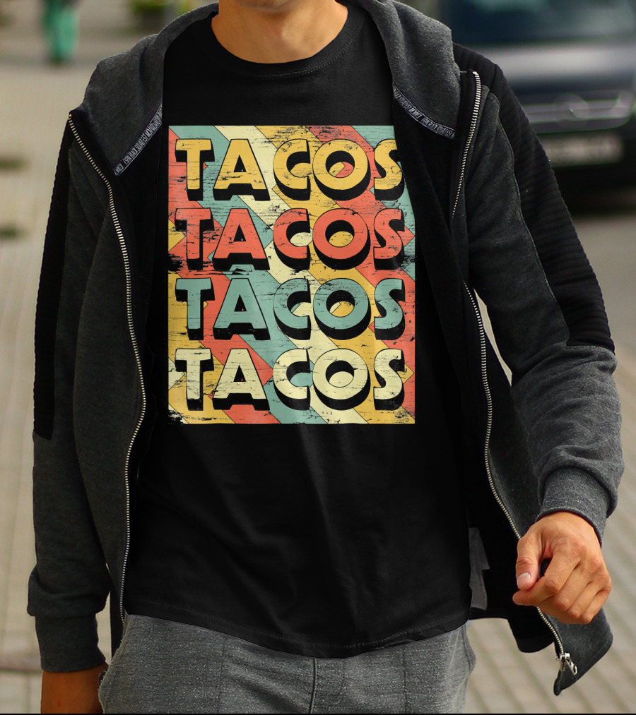 Retro Vintage Taco Tuesday Lovers Tacos T-Shirt