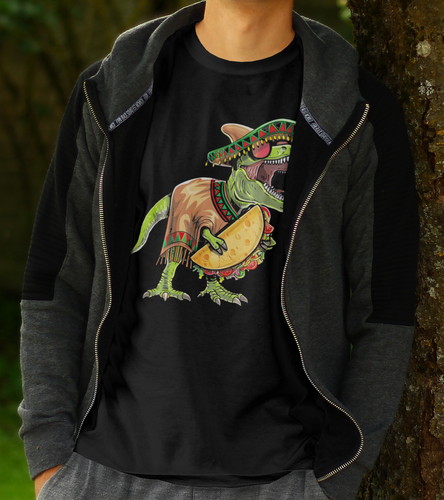 Cinco De Mayo Dinosaur Taco Party Sombrero Fiesta Rex T-Shirt