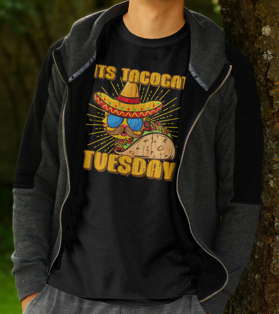 Its Tacocat Tuesday Tacos Cat Lover T-Shirt