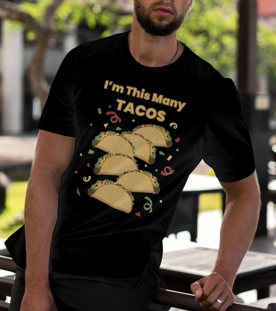 I'm This Many Tacos Six 6 Year Old Kids Funny T-Shirt