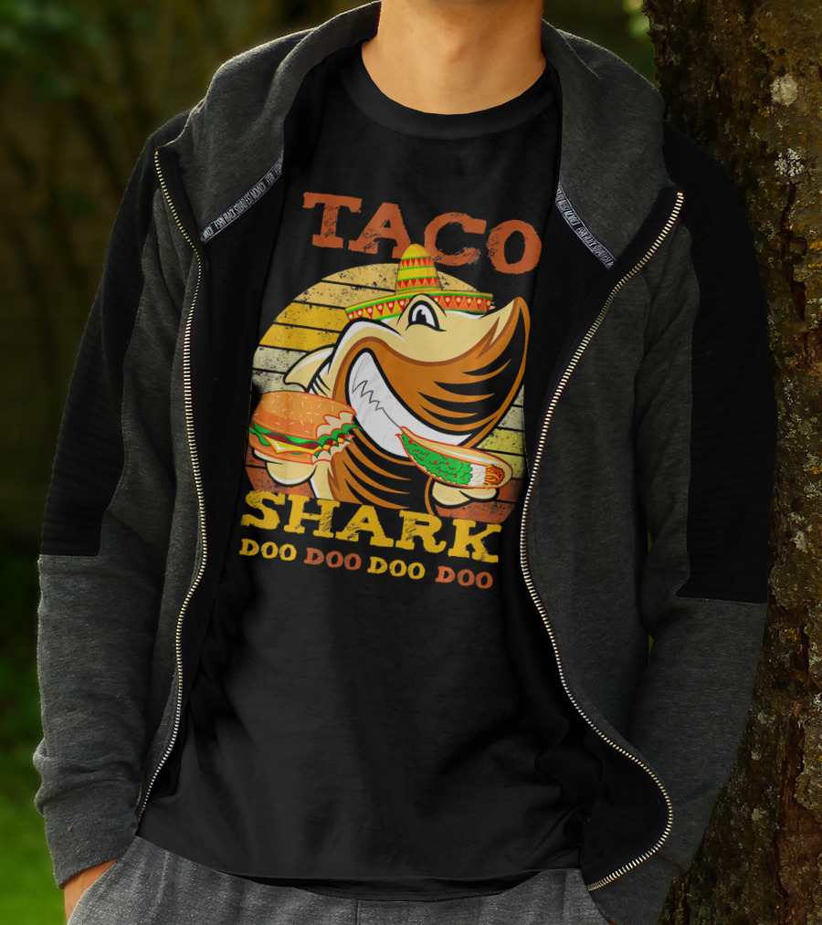 Taco Shark Doo Doo Doo Doo Halloween Baby Thanksgiving Women Men T-Shirt