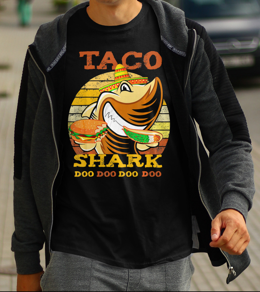 Taco Shark Doo Doo Doo Doo Halloween Baby Thanksgiving Women Men T-Shirt