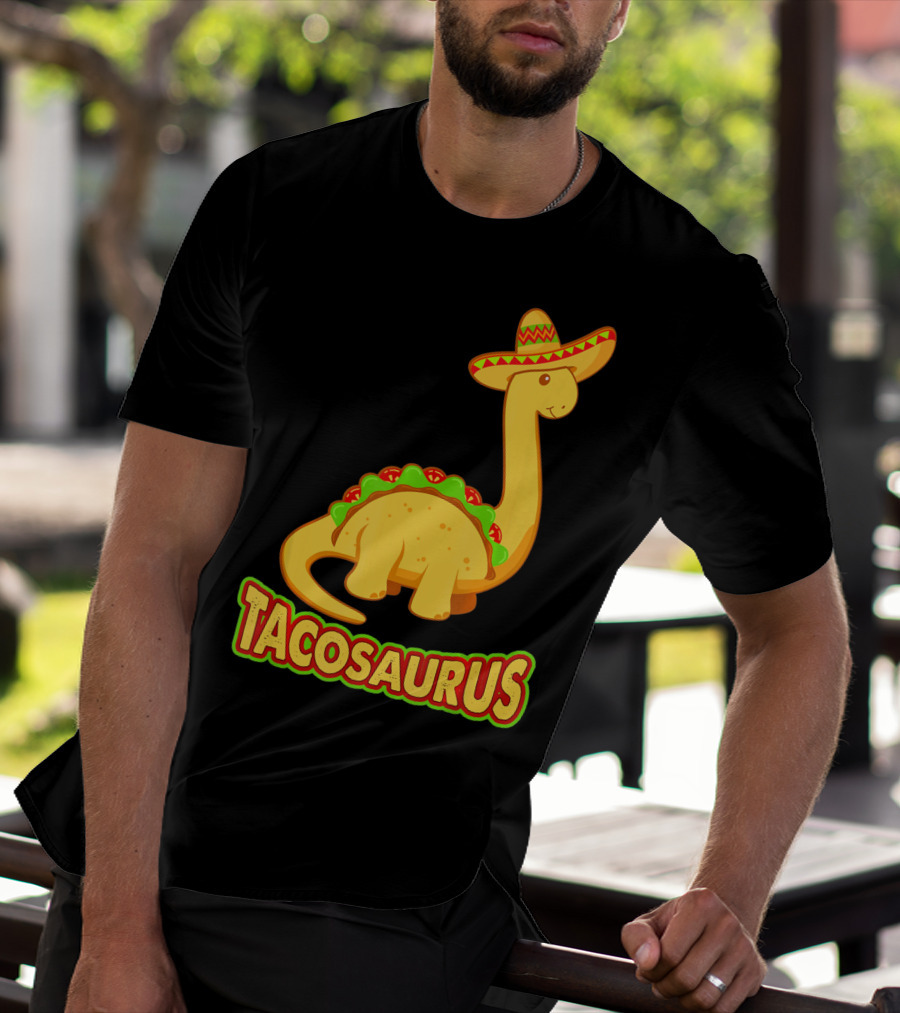 Tacosaurus Sombrero Dinosaur Taco T-Shirt