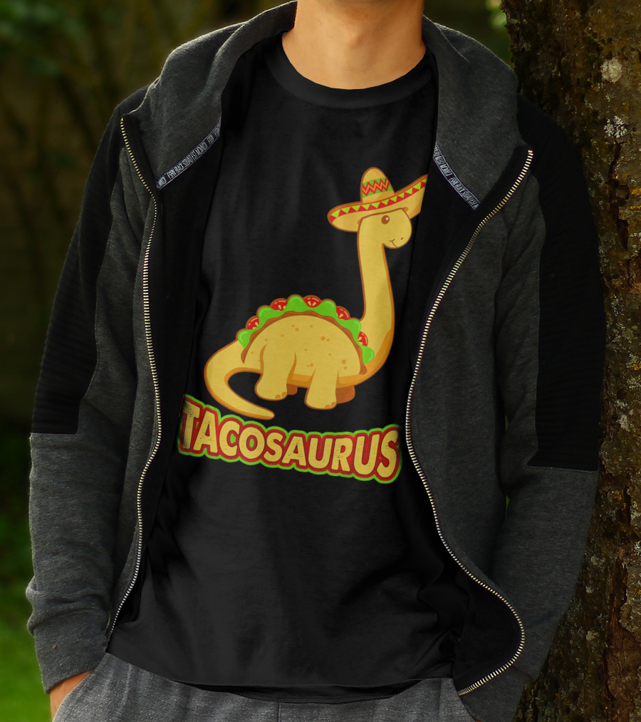 Tacosaurus Sombrero Dinosaur Taco T-Shirt