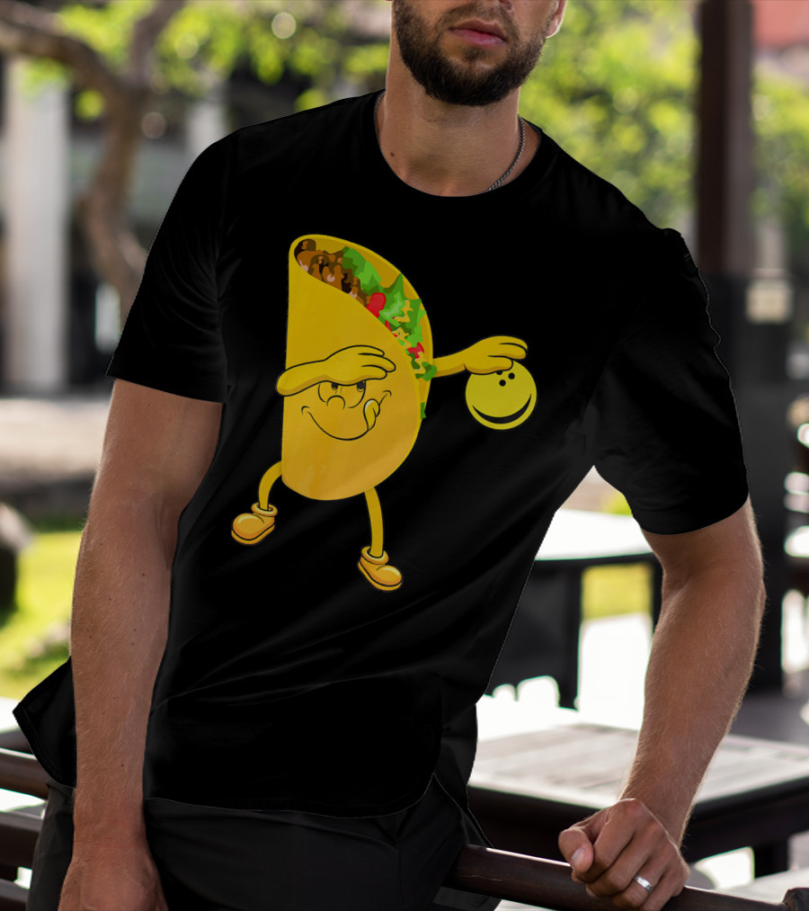 Dabbing Tacos Dab Bowling Happy Bowling Taco T-Shirt