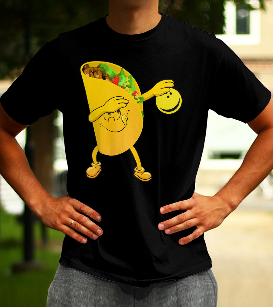 Dabbing Tacos Dab Bowling Happy Bowling Taco T-Shirt