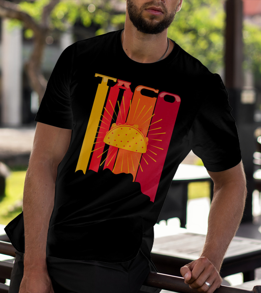 Retro Vintage 70s 80s Taco Sunburst Fiesta T-Shirt