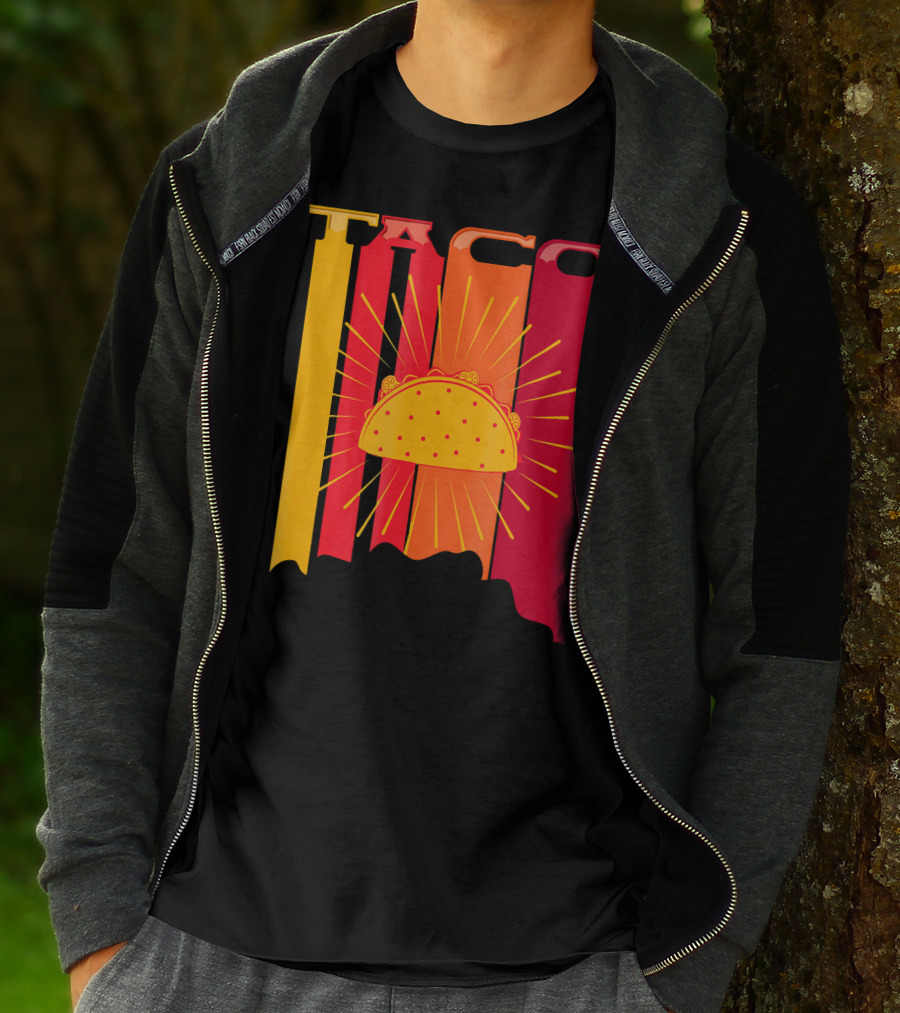 Retro Vintage 70s 80s Taco Sunburst Fiesta T-Shirt