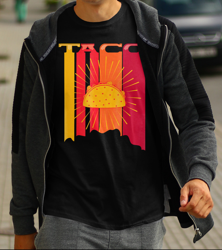 Retro Vintage 70s 80s Taco Sunburst Fiesta T-Shirt
