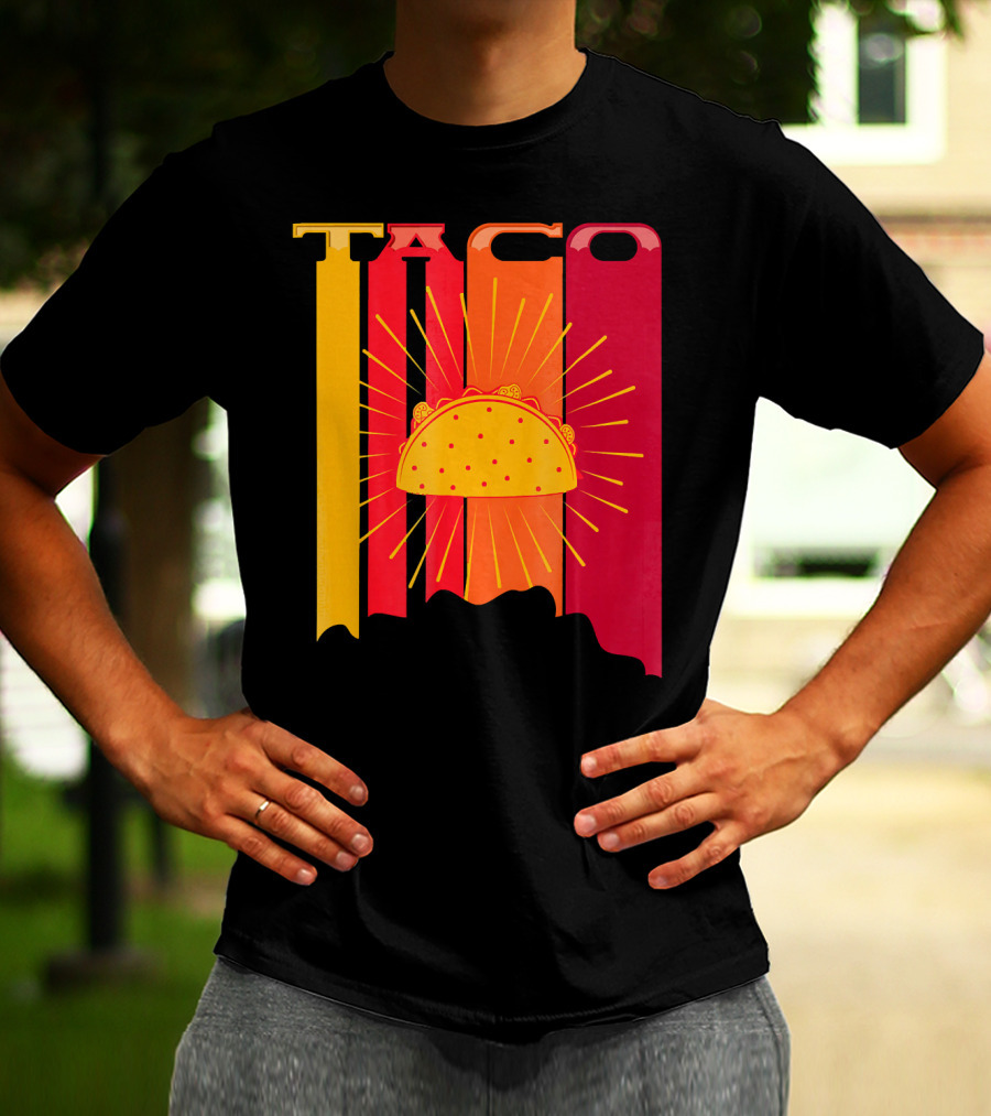 Retro Vintage 70s 80s Taco Sunburst Fiesta T-Shirt