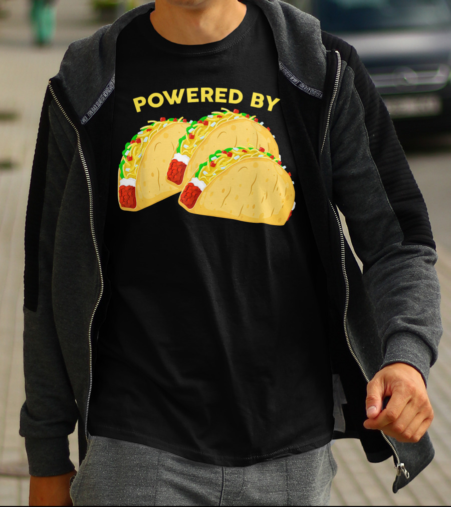 Powered By Tacos Viva Mexico Mexican Love T-Shirt