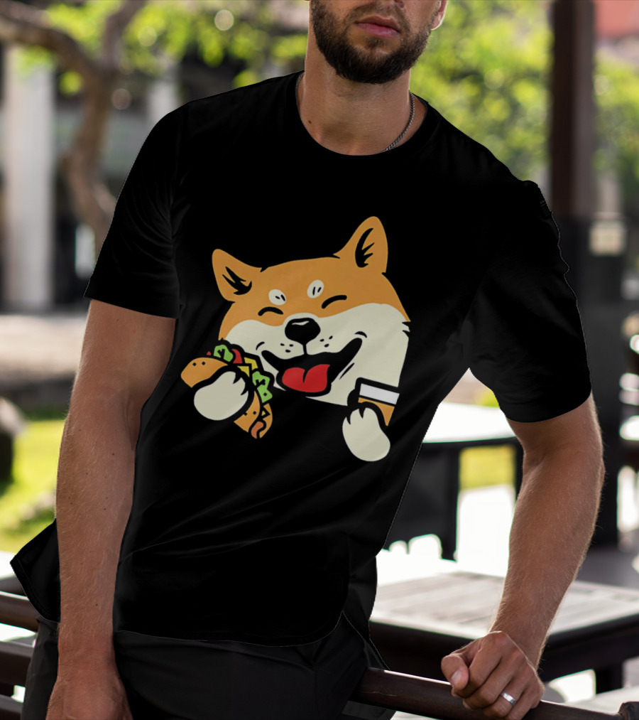 Cute Shiba Inu Taco Pocket Cinco De Mayo T-Shirt