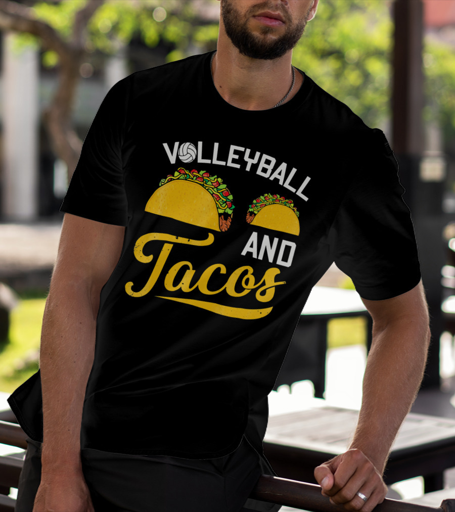 Volleyball Enthusiast's Love For Tacos T-Shirt
