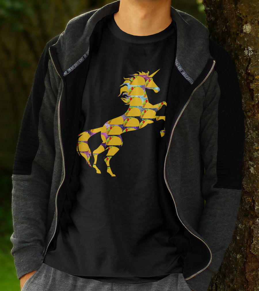 Unicorn Galaxy Space Tacos T-Shirt