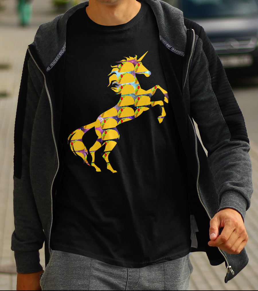 Unicorn Galaxy Space Tacos T-Shirt