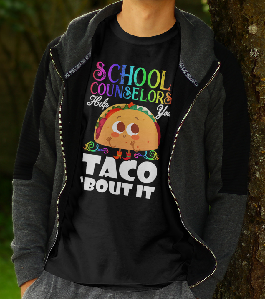 School Counselors Help You Taco Bout It Cute Taco Character T-Shirt