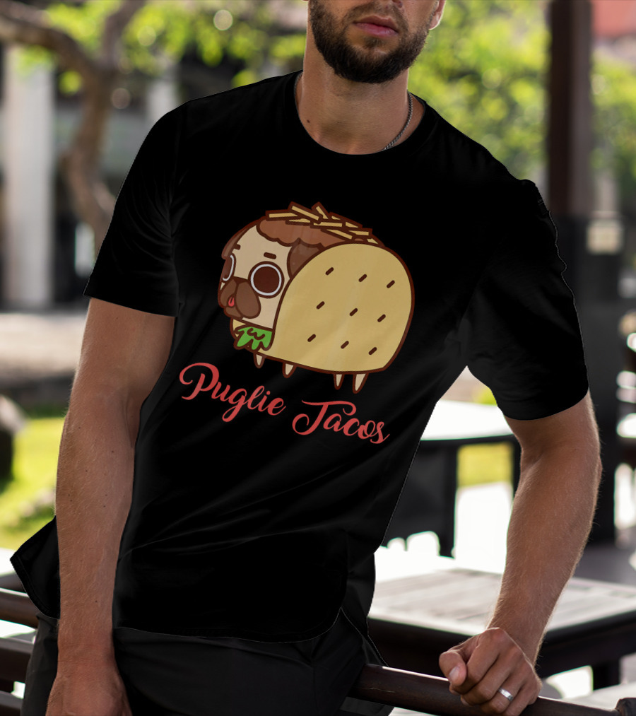 Puglie Tacos Cute Mexican Food Dog T-Shirt