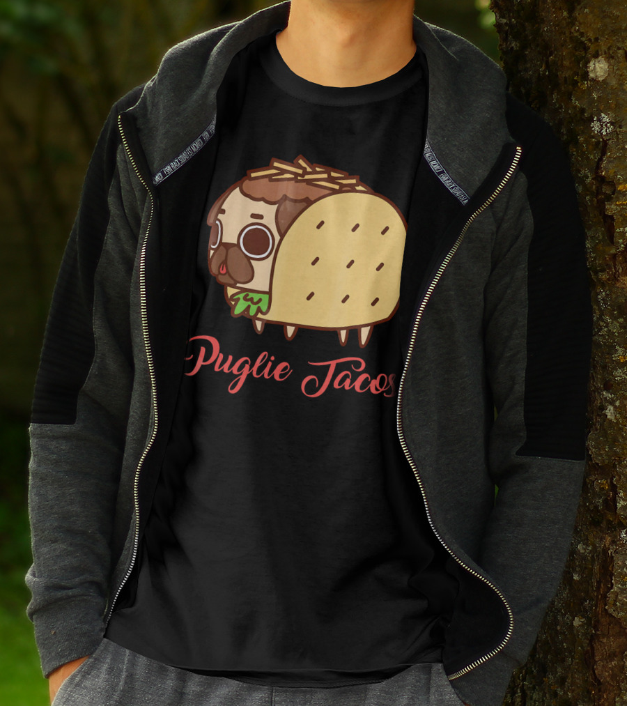 Puglie Tacos Cute Mexican Food Dog T-Shirt