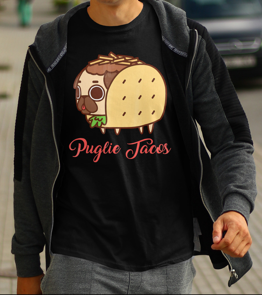Puglie Tacos Cute Mexican Food Dog T-Shirt
