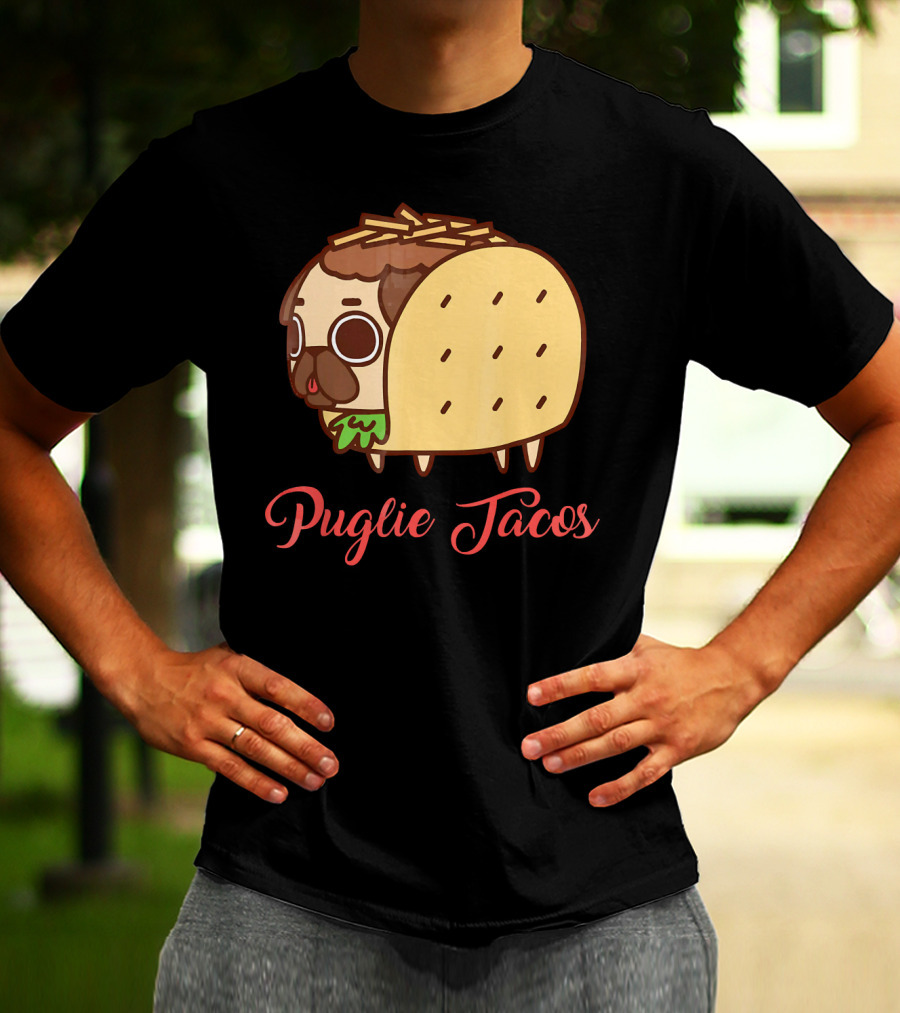 Puglie Tacos Cute Mexican Food Dog T-Shirt