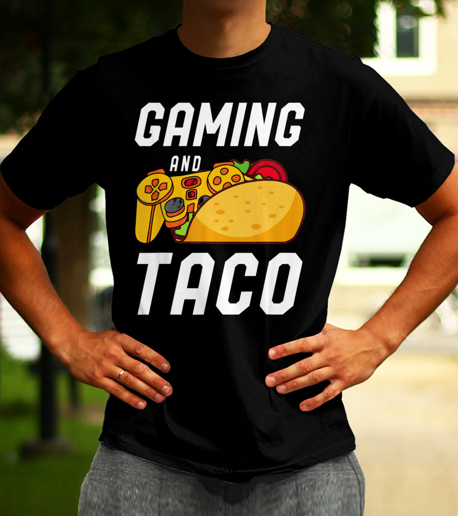 Gaming And Taco Gamers Controller Snack Combo T-Shirt