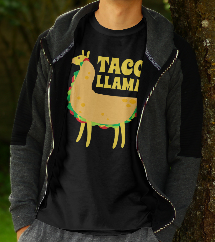 Taco Llama Animal Funny Mexican Cinco De Mayo T-Shirt