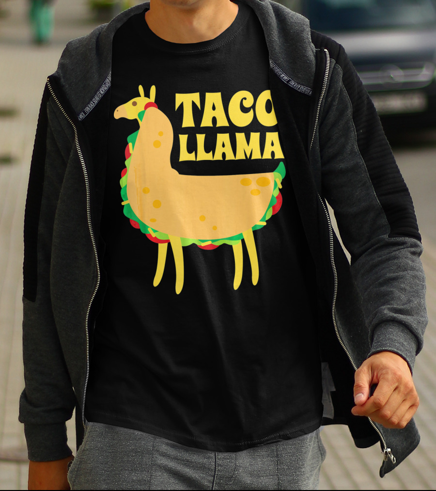 Taco Llama Animal Funny Mexican Cinco De Mayo T-Shirt