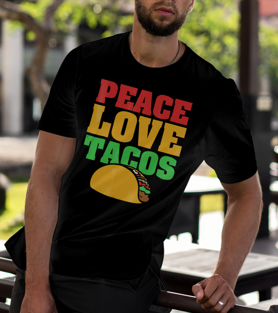 Peace Love Tacos Cute Taco Tuesday T-Shirt