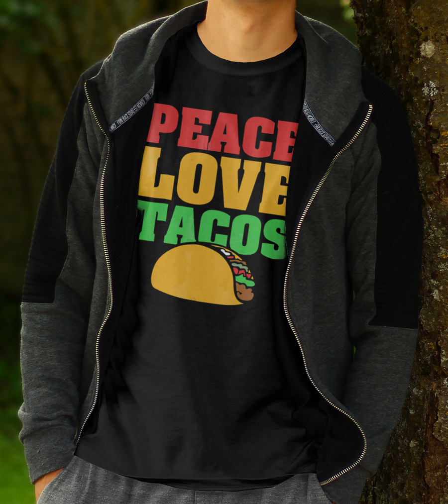 Peace Love Tacos Cute Taco Tuesday T-Shirt