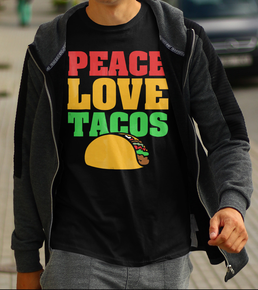 Peace Love Tacos Cute Taco Tuesday T-Shirt