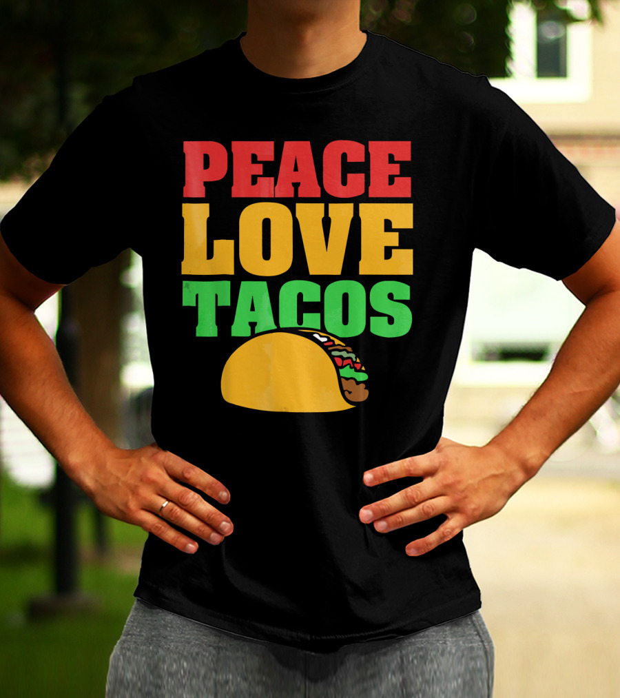 Peace Love Tacos Cute Taco Tuesday T-Shirt