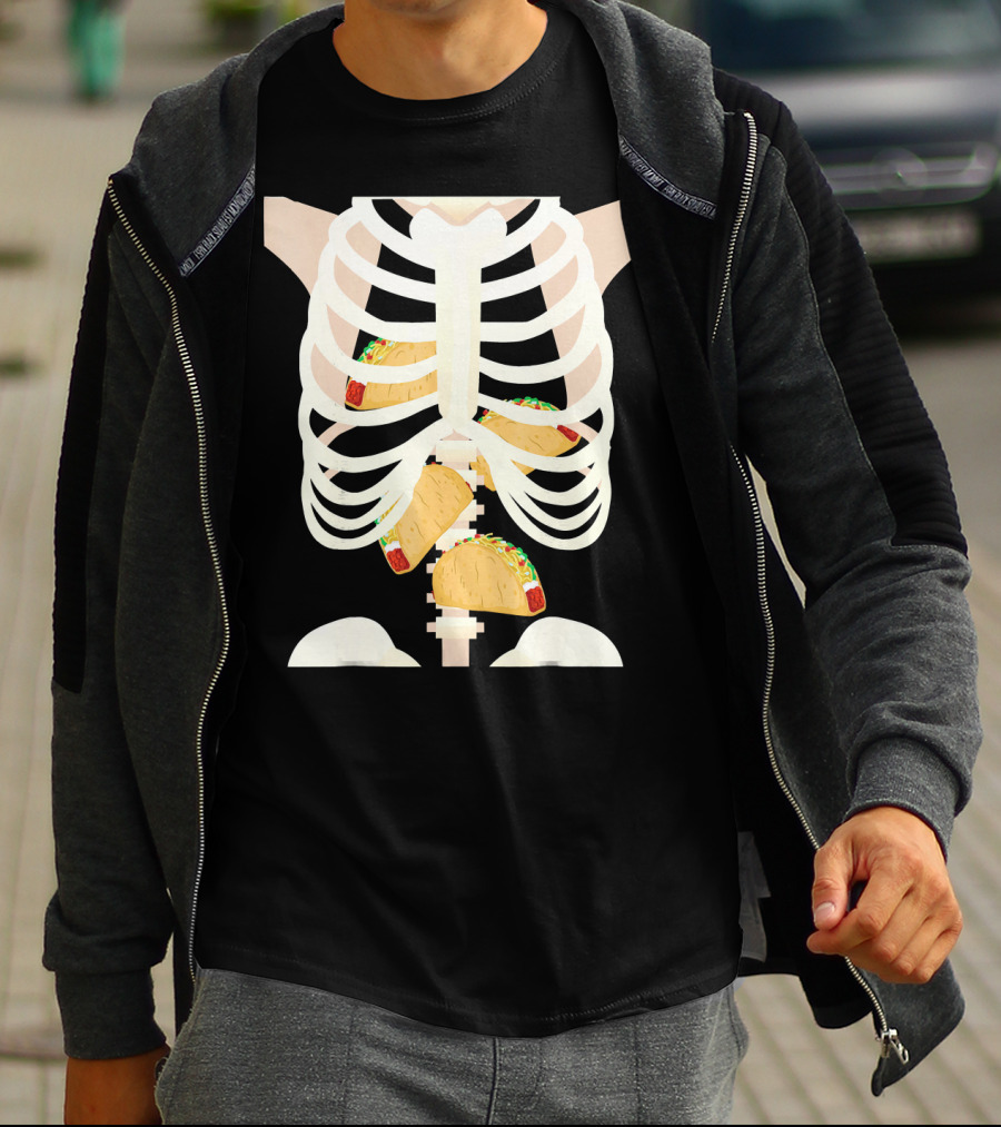 Funny Taco Skeleton Halloween T-Shirt
